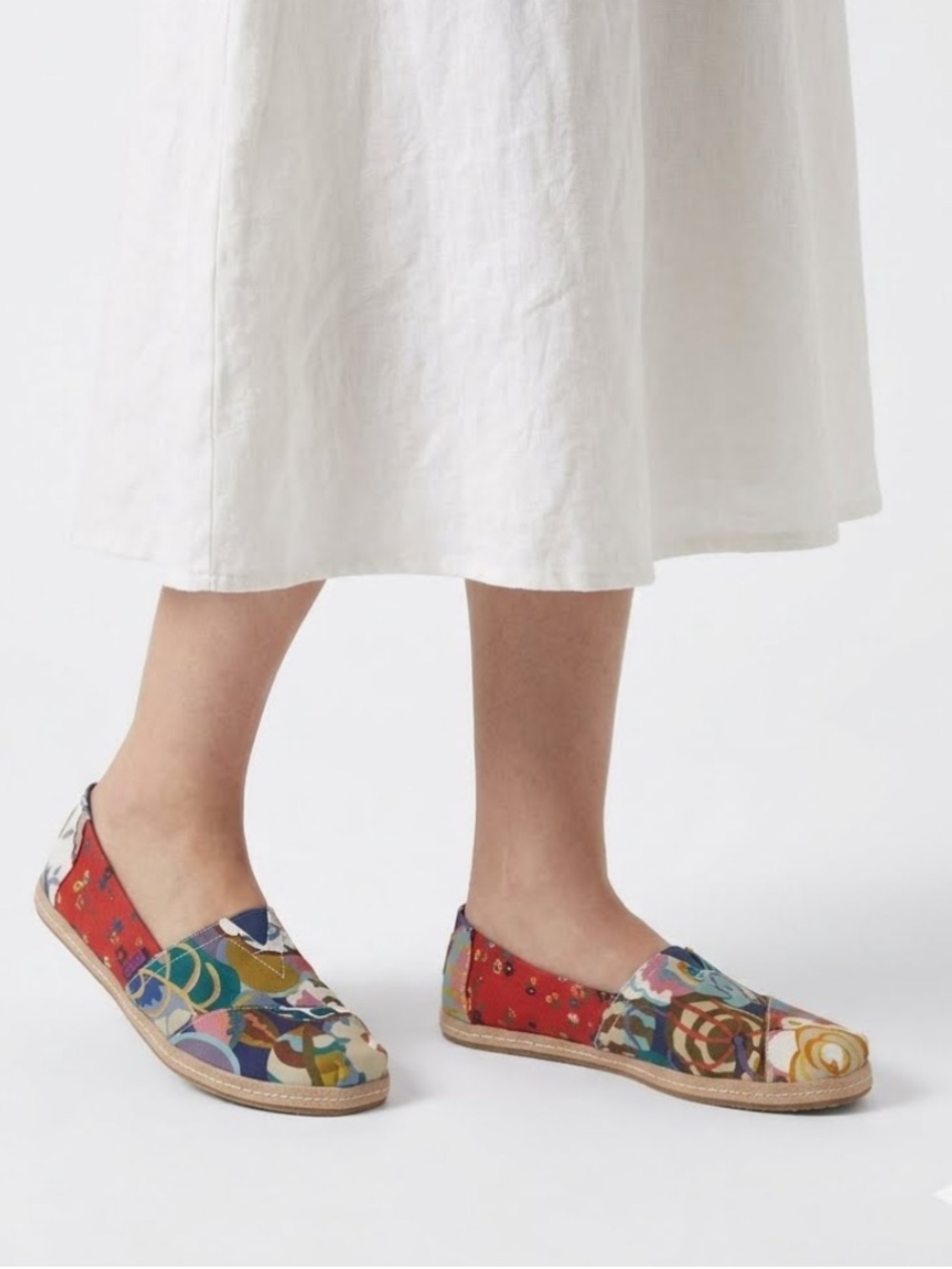 Toms x Liberty London Floral Patchwork Limited Ed Alpargata Flats Loafers 7.5